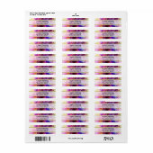 Spiky Shiny Glass scherpt Abstract design Etiket (Full Sheet)