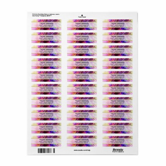Spiky Shiny Glass scherpt Abstract design Etiket (Full Sheet)