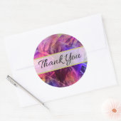 Spiky Shiny Glass Sharp Abstract Design Hartelijk  Ronde Sticker (Envelop)