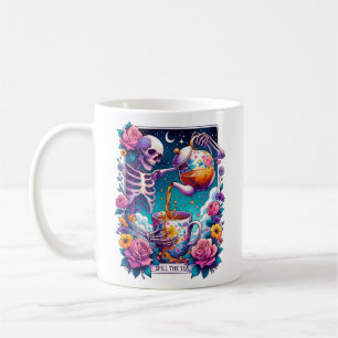 Spill de Tea Skeleton Tarot Kaart Koffiemok