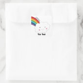 Spill de theewolk en regenboog Sticker (Tas)