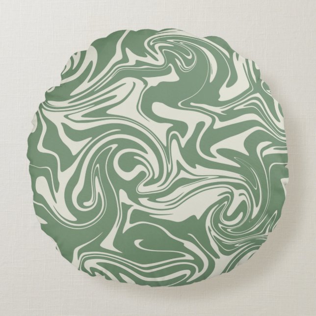Spill - groen rond kussen (Voorkant)