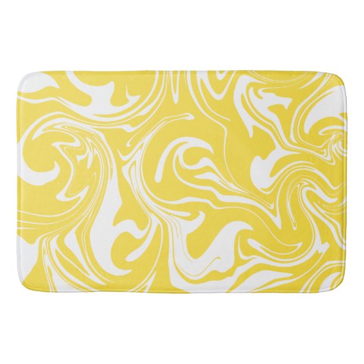Spill - Lemon Yellow and White Badmat (Voorkant)