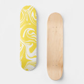 Spill - Lemon Yellow and White Skateboard (Voorkant)