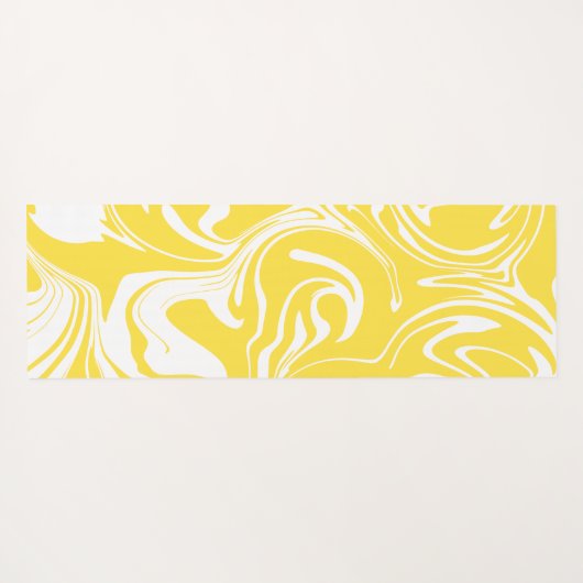 Spill - Lemon Yellow and White Yogamat (Achterkant (horizontaal))
