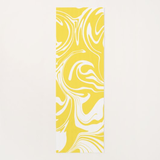 Spill - Lemon Yellow and White Yogamat (Achterkant)