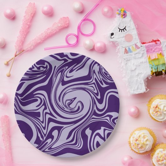 Spill - Paars Papieren Bordje (Feest)