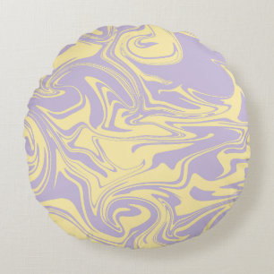 Spill - Pastel - Geel en Paars Rond Kussen