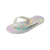 Spill - Pastel roze, geel, Paars en groen Kinder Teenslippers (Schuin)