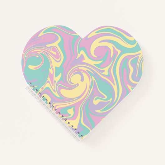 Spill - Pastel roze, geel, Paars en groen Notitieboek (Voorkant)