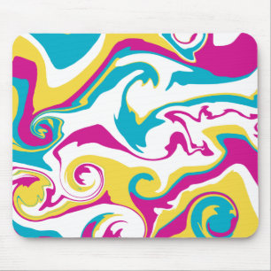 Spill - Turquoise, Geel, Roze en Wit Muismat