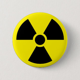 SPILLA LOGO RADIOATTIVITA'' RONDE BUTTON 5,7 CM