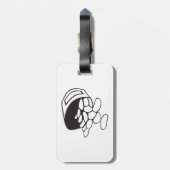 Spilled Beans Black and White Outline Bagagelabel (Achterkant verticaal)