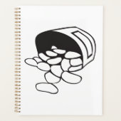 Spilled Beans Black and White Outline Planner (Voorkant)