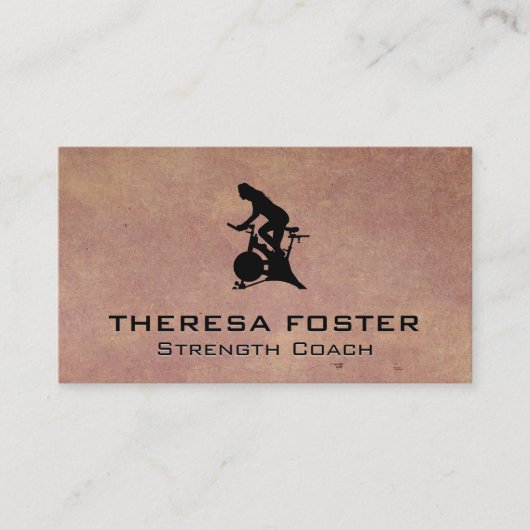 Spin Bike Persoonlijke Trainer Visitekaartje (Voorkant)