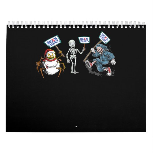 spin |Dode schedel Running Skeleton Snowman Spider Kalender (Hoes)