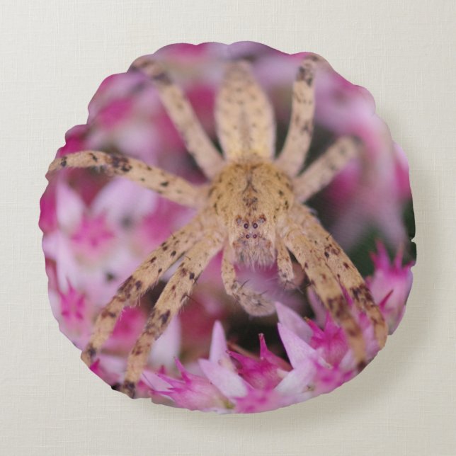 Spin en Bloemen Kussen (Voorkant)