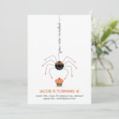 Spin en cupcake Birthday Party white Invitati Kaart (Staand voorkant)