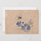 Spin en web met blauwe bloemen | Joseph Crawhall (Voorkant)