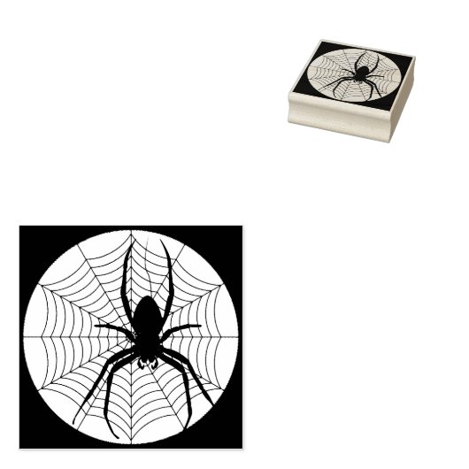 Spin en web silhouet kunst stempel (Gestempeld)