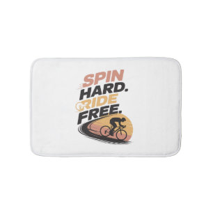 Spin Hard Ride Gratis Fietsen T-shirt Badmat