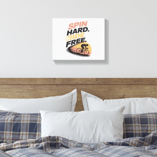 Spin Hard Ride Gratis Fietsen T-shirt Canvas Afdruk (Insitu (Slaapkamer))
