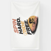 Spin Hard Ride Gratis Fietsen T-shirt Spandoek (Verticaal)