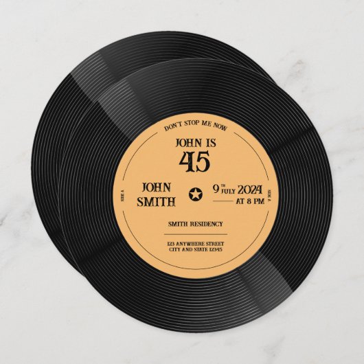 Spin in je feest - Vinyl Nodig Vibes uit Kaart (Voorkant / Achterkant)