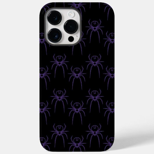 Spin in Paarse en zwart Case-Mate iPhone Case (Achterkant)