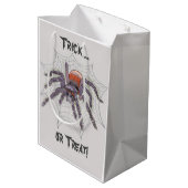 Spin in Web voor Halloween Fun en Creepy Medium Cadeauzakje (Achterkant Gekanteld)