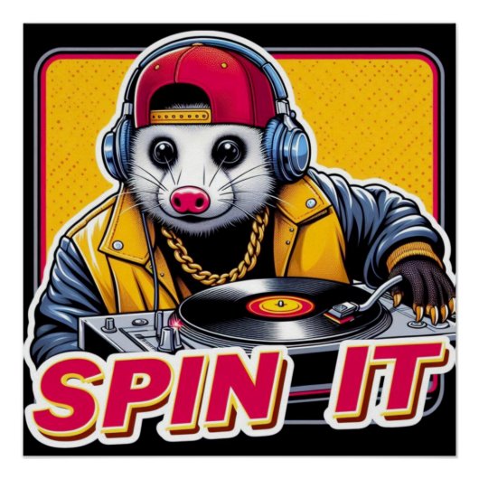 SPIN IT-OPOSSUM DJ 3 PERFECT POSTER (Voorkant)