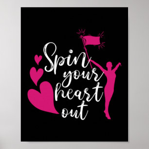 Spin je hart uit Color Guard Marching Band Poster