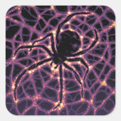 Spin Kosmisch Web, Halloween Galaxy of Horrors Vierkante Sticker (Voorkant)