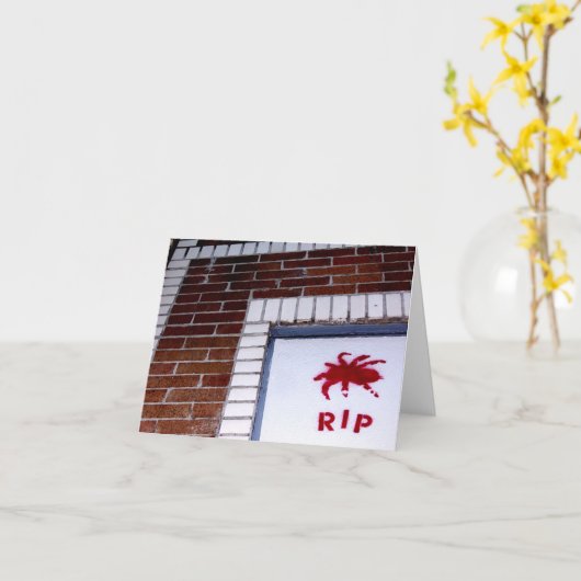 spin r.i.p. stencil kaart (Gele Bloem)