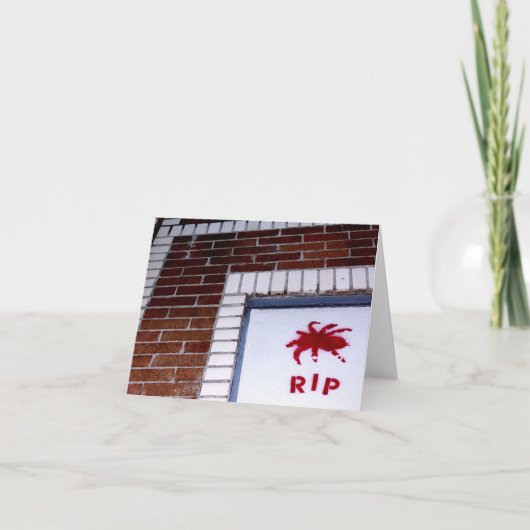 spin r.i.p. stencil kaart (Voorkant)