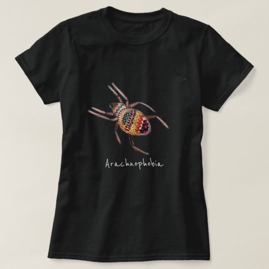 Spin slogan schattige arachnidekunst t-shirt (Design voorkant)