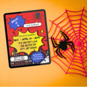 Spin Spiderheld Comic Verjaardag Kaart