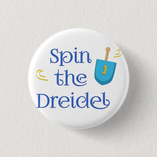 Spin the Dreidel Ronde Button 3,2 Cm (Voorkant)