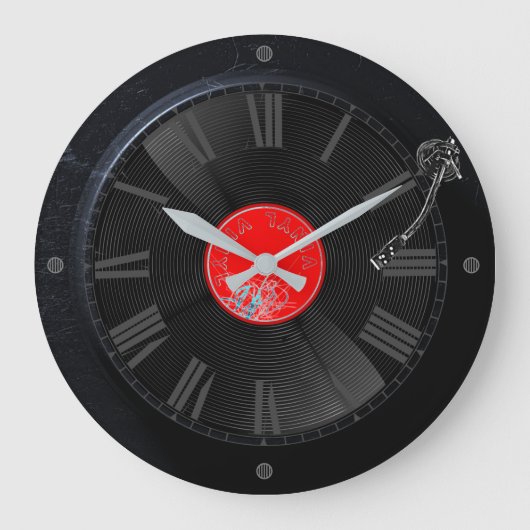 Spin Time : Horloge Rétro Platine (Recto)