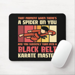 Spin Zwarte Belt Karate Master Muismat