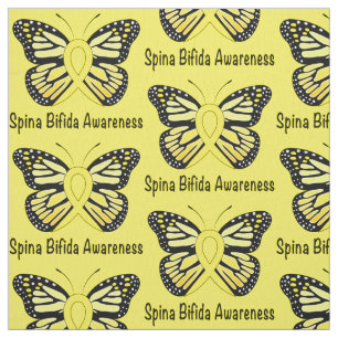 Spina Bifida Awareness Butterfly Ribbon Stof
