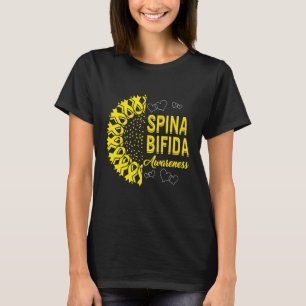 Spina Bifida Warrior Awareness Maand Split Spine S T-shirt