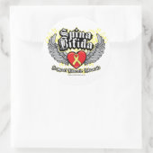 Spina Bifida Wings Ronde Sticker (Tas)