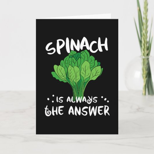 Spinach Is Always The Answer Vegan Kaart (Voorkant)