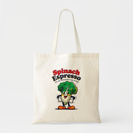 Spinazie Espresso Zak Tote Bag (Voorkant)