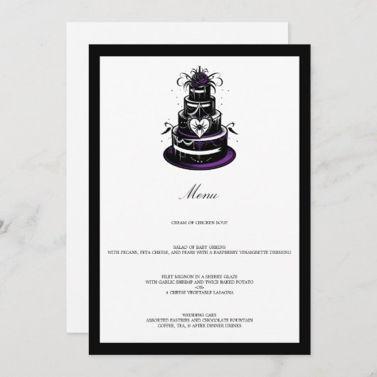 spincake menu (Voorkant / Achterkant)