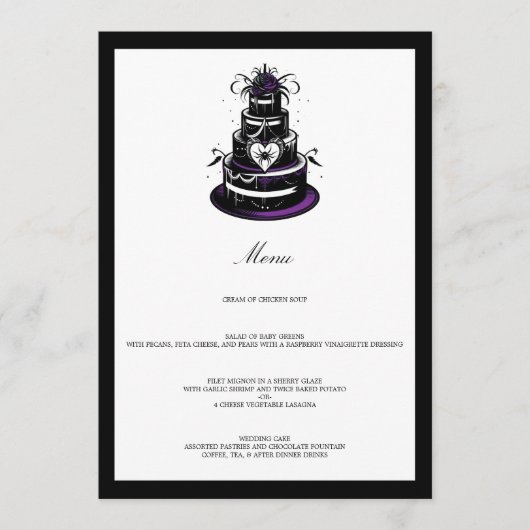 spincake menu (Voorkant)