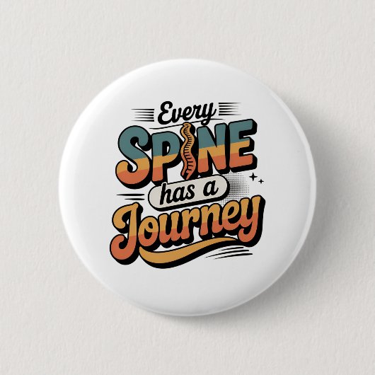 Spine Care Journey and Body Alignment Ronde Button 5,7 Cm (Voorkant)