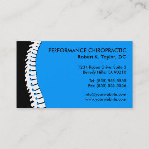 Spine Cutout Chiropractische Visitekaartjes