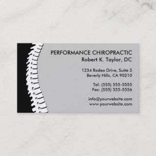 Spine Cutout Chiropractische Visitekaartjes